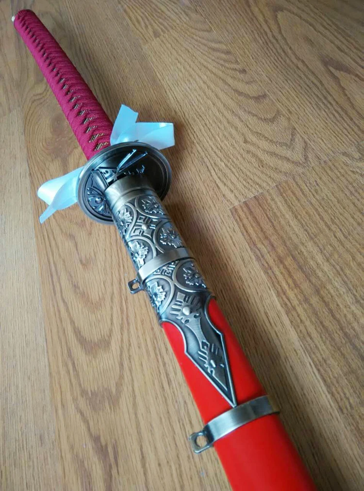 160 см Длина онлайн игры Touken Ranbu меч Taroutachi Ootachi KATANA Косплей Опора реальной Сталь лезвия-без острых/красный