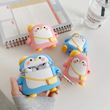 

Cute Penguin Case For AirPods Pro Case On For Air Pod Pro Cover Silicone Etui Coque Funda For Apple Air Pods Airpot Pro 2 Cases