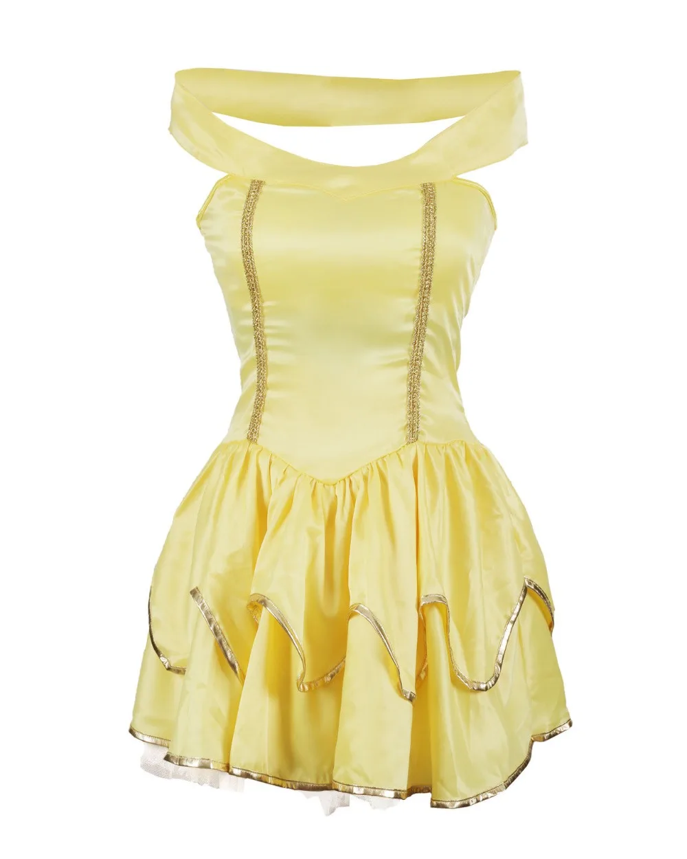 Yellow Princes Fancy Dress Ladies Hen Halloween Costume Size 6 8 10 12 14 16