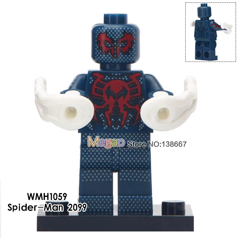 Коричневый 50 шт./лот, супергерои Marvel, гриф, бойня, Человек-паук, доктор осьминог, Человек-паук, 2099, строительные блоки, Подарочные игрушки для детей - Цвет: Коричневый