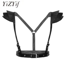 Готическое женское нижнее белье-бра-портупея пояс с подвязками стимпанк искусственная кожа регулируемый нагрудный ремень для тела ремень Многоуровневая наплечная броня
