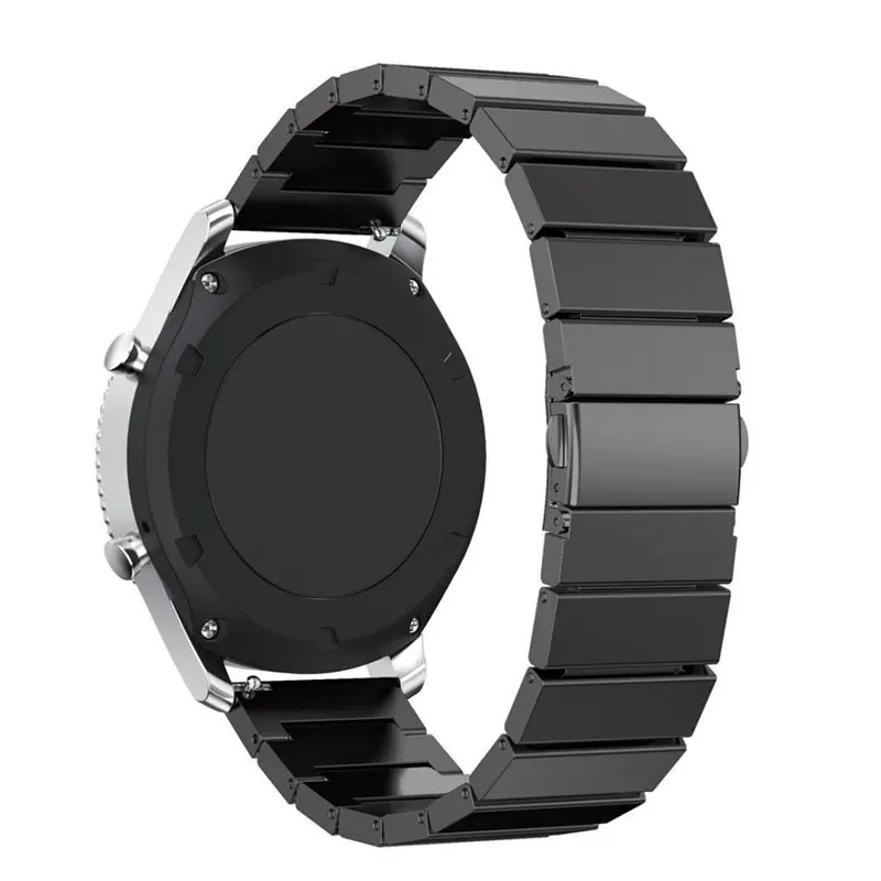 Black 22 мм 20 мм металлический браслет из нержавеющей стали для samsung Galaxy Watch 46 мм 42 мм Active 2 44 мм 40 мм gear S3 Band для gear Sport - Цвет ремешка: Black