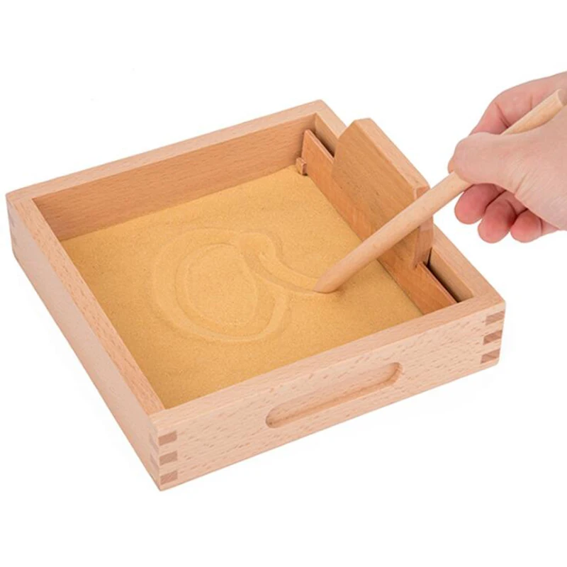 1 Набор деревянный песочный стол для письма, инструменты для рисования, игрушки для детей, обучающие игрушки для детей раннего возраста, подарки