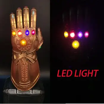 

Thanos Infinity Gauntlet Light LED PVC Glove For Kids Adult Halloween Party Costume Props Carnival Avengers Cosplay Gloves