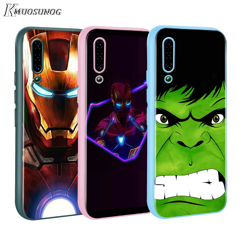 

marvel hero Iron Man Baseus Candy Color Cover for Xiaomi Mi NOTE 10 9 8 Pro 9T SE A1 A2 A3 CC9 SE Lite F1 Phone Case