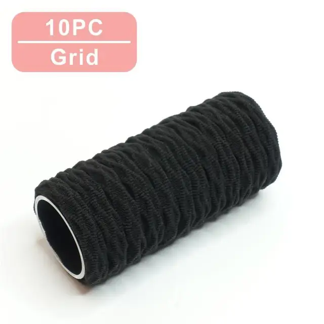10PCS/Set Fashion Korean Elastic Hair Bands For Women's High Elastic Hair Circle Hair Rope Hair Accessories Headwear Headdress A3-Grid