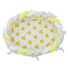 Колыбели 4-прядь веревка тканый узел бампер подушка для детской кроватки переносная люлька для младенцев хлопок съемный ребенок детские кровати шезлонг