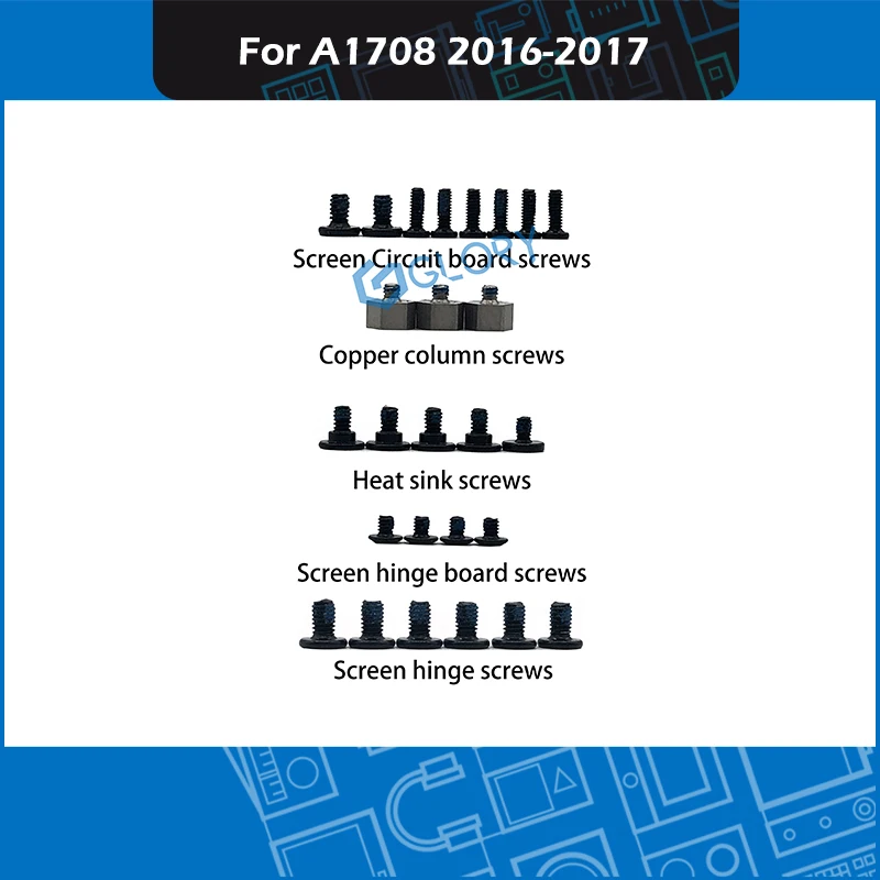 Новый ноутбук A1708 полный набор внутренних винтов для Macbook Pro Retina 13 "A1708 Замена