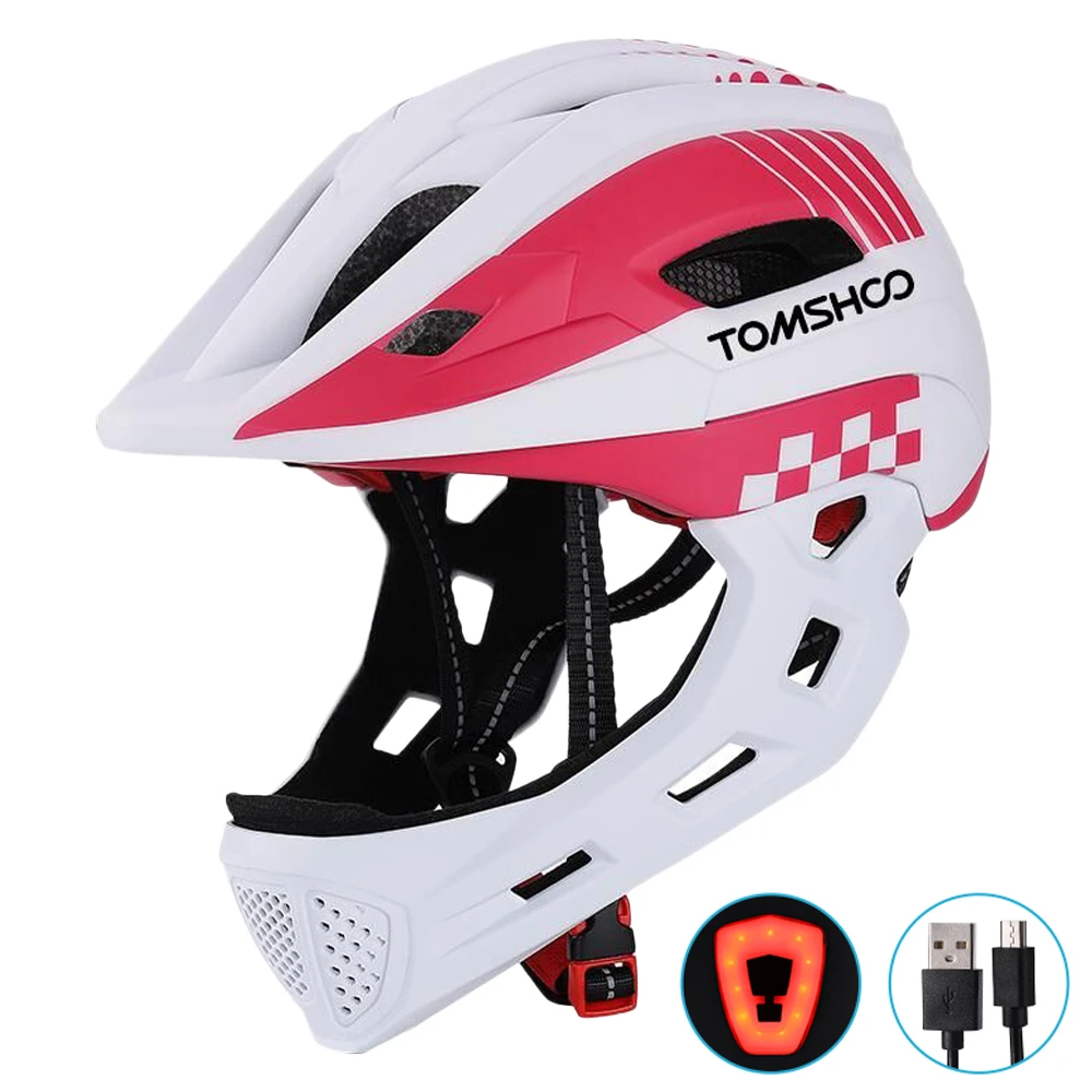 child bike helmet with face guard