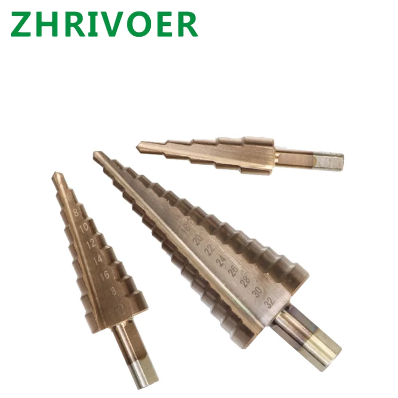

Step drill, triangular handle, straight groove, bronze step drill, 4-32mm4-20mm4-12mm, multi specification reamer