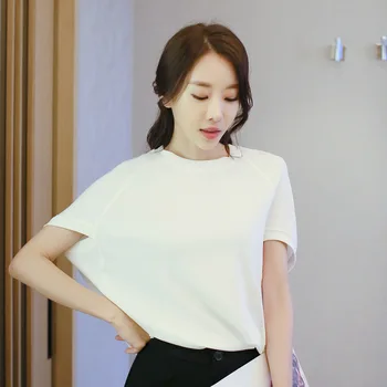 

2020 T-Shirt Women'S Summer New Korean Version Of Solid Color Women'S O-Neck Strap Short-Sleeved T-Shirt Women'S Shirt