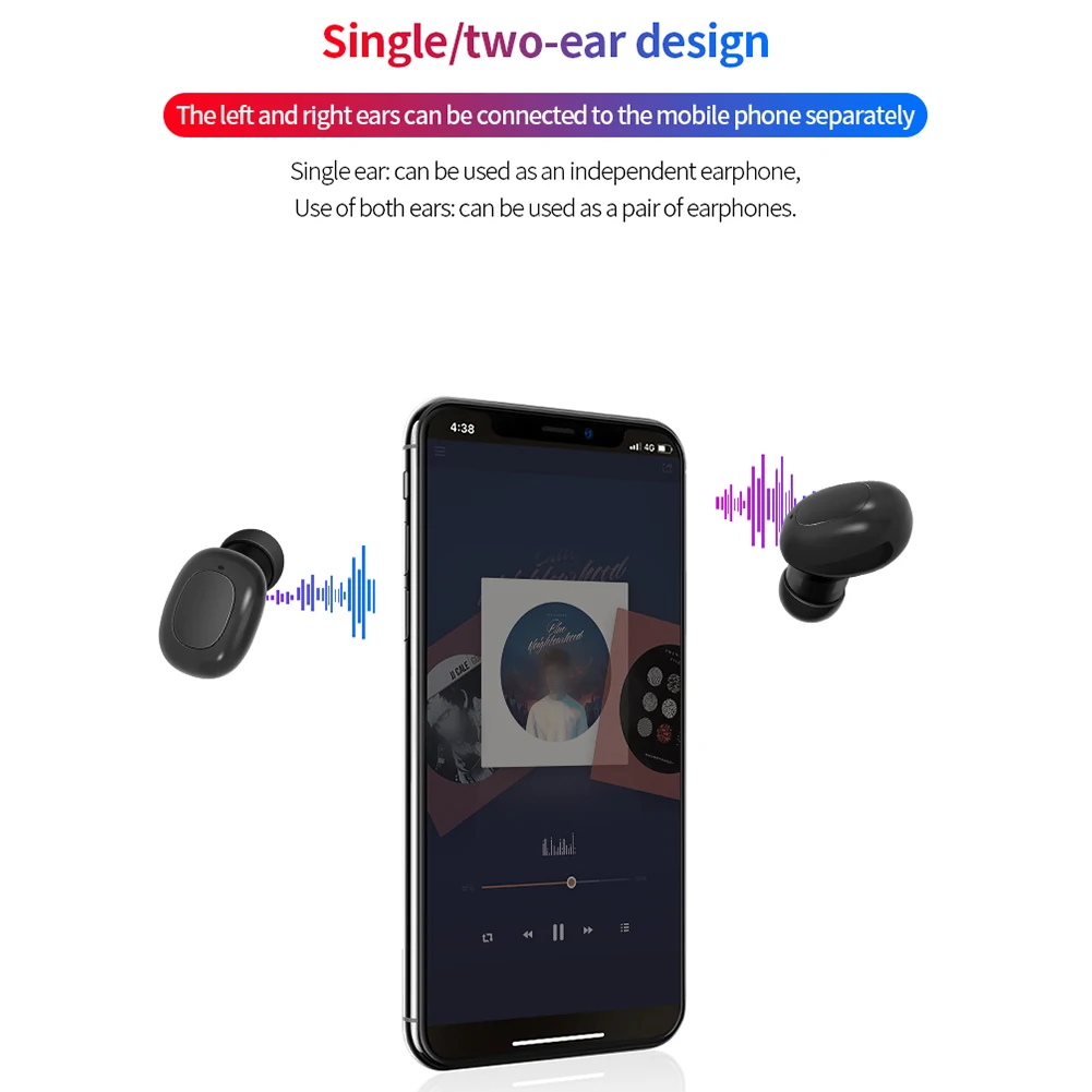 A10 TWS, Bluetooth 5,0, прочные наушники в ухо, HIFI, беспроводные наушники, зарядка через usb, музыка, стерео, бинауральные звонки, универсальное Автоматическое Сопряжение