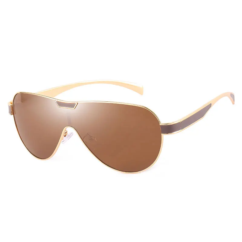 C1 BROWN Алюминиевые мужские солнцезащитные очки с поляризованными линзами, фирменный дизайн, Винтажные Солнцезащитные очки с зеркальным покрытием, женские очки Oculos de sol UV400 - Цвет линз: C1 BROWN