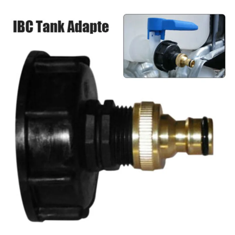 

3/4 IBC Water Tank Adapter To Plug Container Rainwater Tank Garden Water Barrel 3/4-Inch For DN61 Thick Thread 640-1000L Water