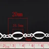 1M Doreen Box Links-Opened Chains Findings SP Oval and Round Alloy Silver Color 20x7mm For DIY Necklace Bracelet Jewelry Making ► Photo 2/3