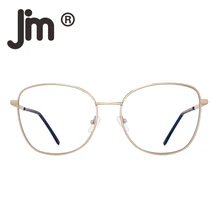 JM синий свет блокирующие очки металлические оправа Очки для работы за компьютером анти глазное напряжение уменьшить головную боль