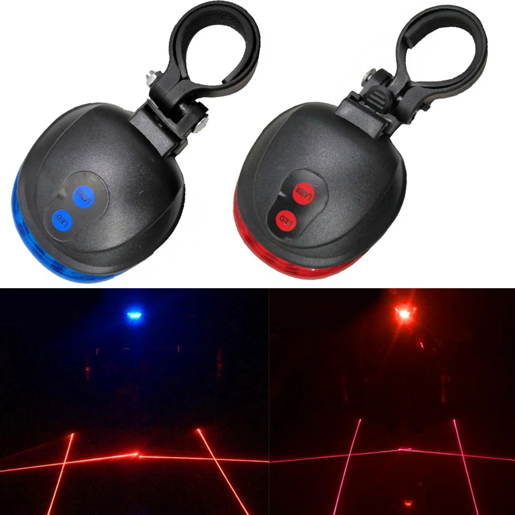 Waterproof Bicycle Light Bike Rear Cycling MTB Tail Seatpost Lamp Torch Taillight Blue/Red Accessories | Спорт и развлечения