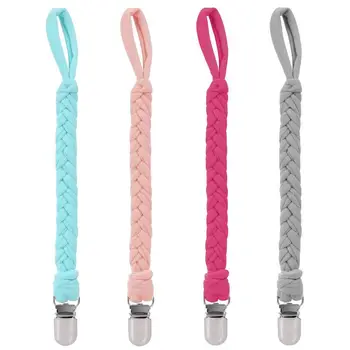 

Pacifier Clips, Teething Ring Holders for Boys and Girls, Universal Flexible Holder Leash for Pacifiers, Baby Teething Toy, Soot