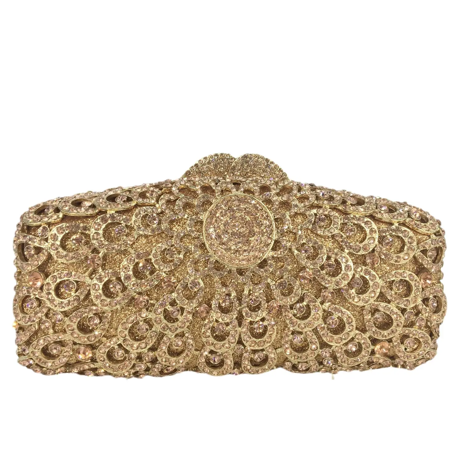 

Boutique De FGG Шампанское розовое золото женские вечерние сумочки-клатчи со стразами вечерние Ужин сумка-клатч со стразами Свадебные кошелек