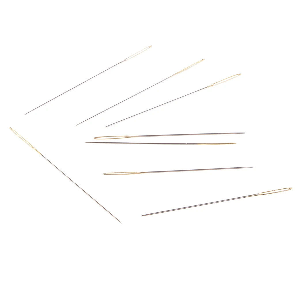 20Pcs Golden Tail Embroidery Fabric Cross Stitch Needles Hand Sewing Craft Tools Size 28