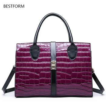 

2019 Luxury Handbags Women Bags Designer Alligator Leather Messenger Bag Women Big Shoulder Tote Bag Ladies Hand Bag Sac