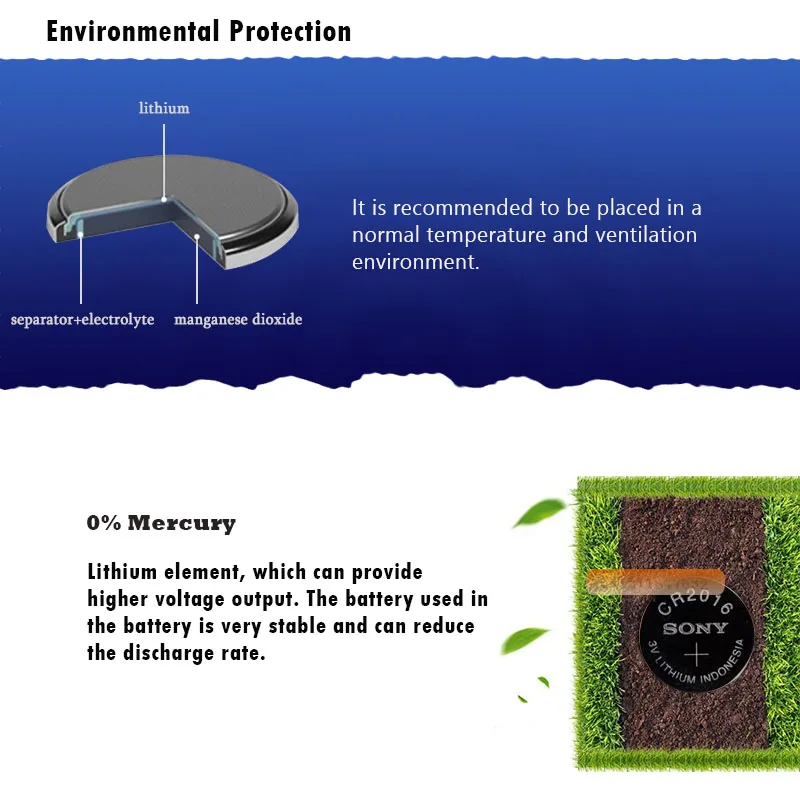 100 шт./лот SONY 3V литиевая батарея клетки кнопки Батарея DL2016 KCR2016 CR2016 LM2016 BR2016 высокое количество запасённой энергии на единицу веса(батареи