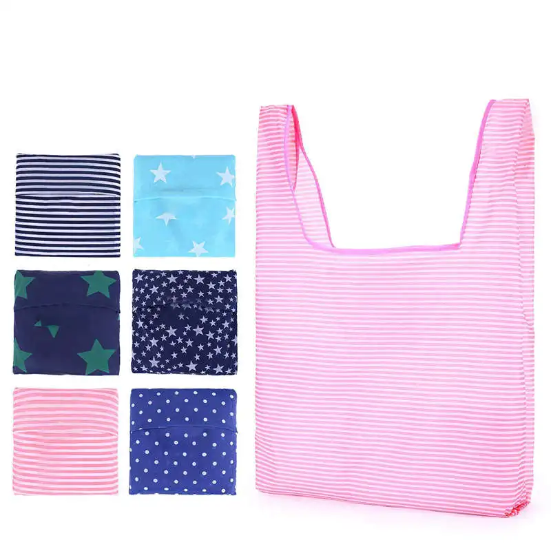 Складные многоразовые сумки для продуктов, хозяйственная сумка помещается в карман, портативный экологически чистый Рипстоп, машинная стирка, прочный и легкий