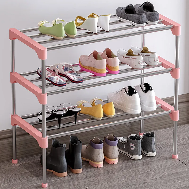 Стеллаж для хранения обуви, шкаф, подставка для обуви, органайзер, полка для обуви, домашняя мебель, meuble chaussure zapatero mueble schoenrek meble - Цвет: 3 Layer Pink