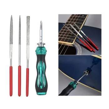 

Guitar tool kit file spanner string-distance ruler cutter maintenance repair kit