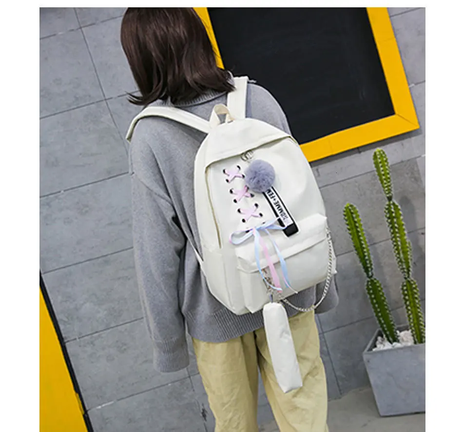 Девушка холст кампус Baackpacks сумка для женщин Мода Back Pack наборы для ухода за кожей средней школы Школьный Рюкзак