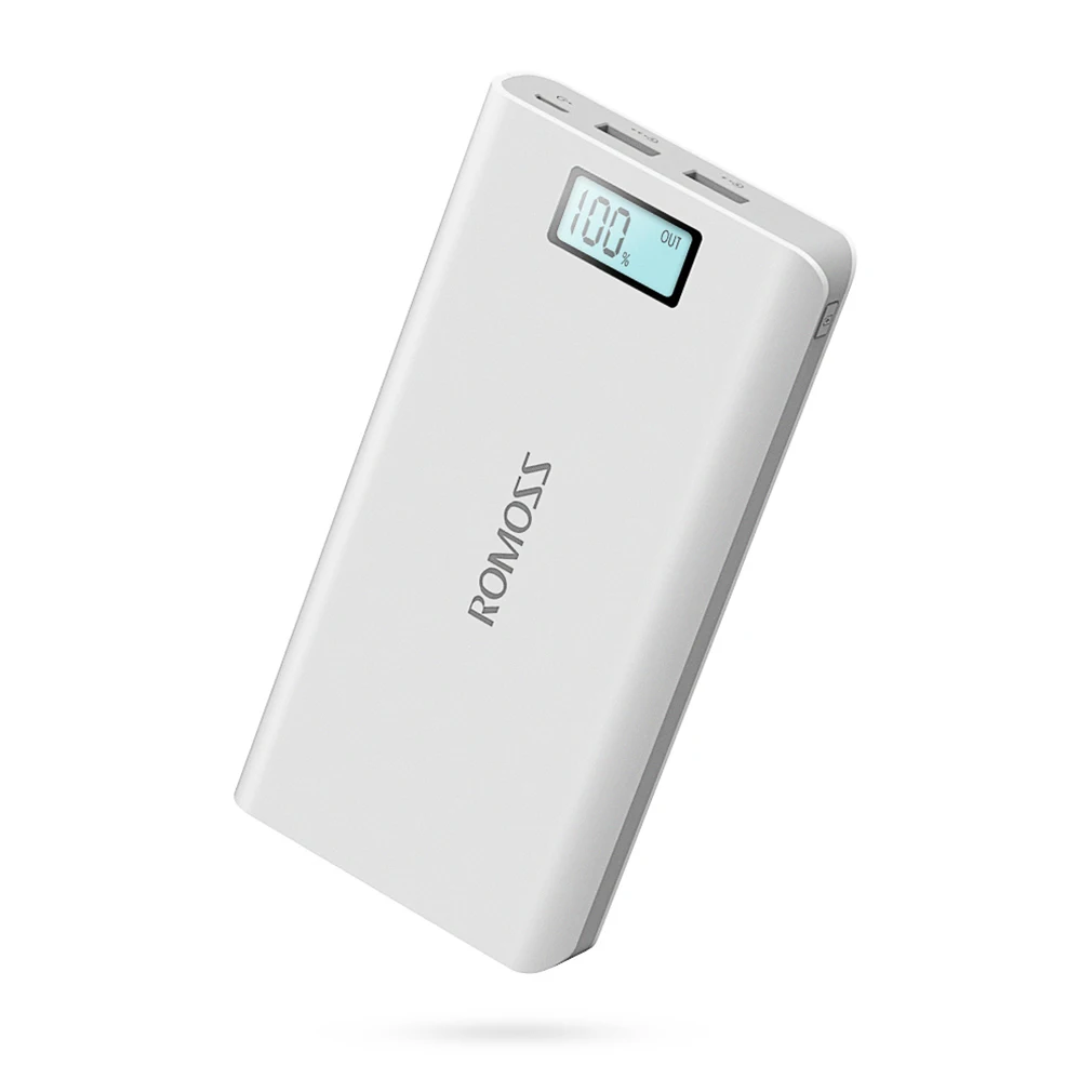 Romoss Sense 6 Plus power Bank 16000mah Dual usb 2.1A умное быстрое зарядное устройство для мобильных телефонов Xiaomi samsung huawei iPhone iPad