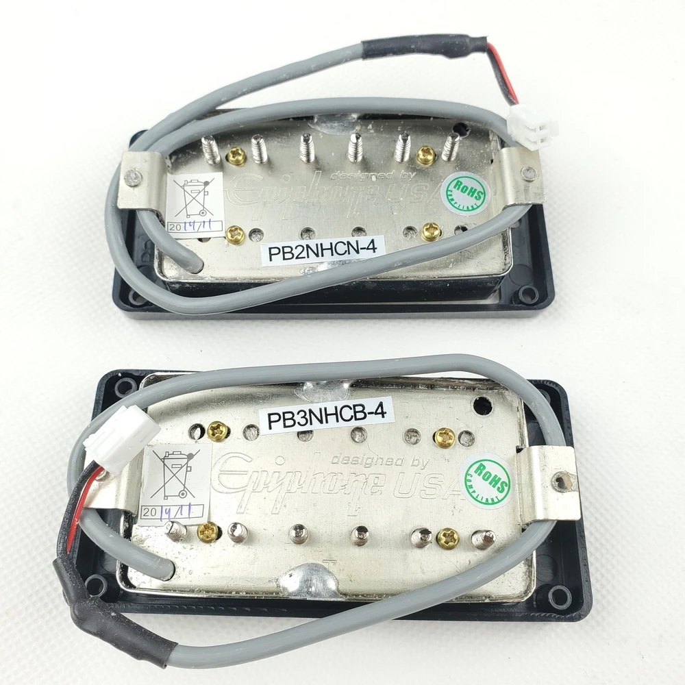 Günstige 1 Set Original Echten Epi LP Standard PRO Elektrische Gitarre Alnico Humbucker Pickup Nickel Gold Abdeckung