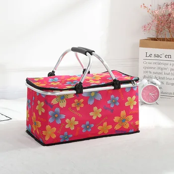 

Large capacity Lunch box bags Outdoor Portable Folding Picnic Bag Insulated lunch box ice chest cooler box Camping picnic basket