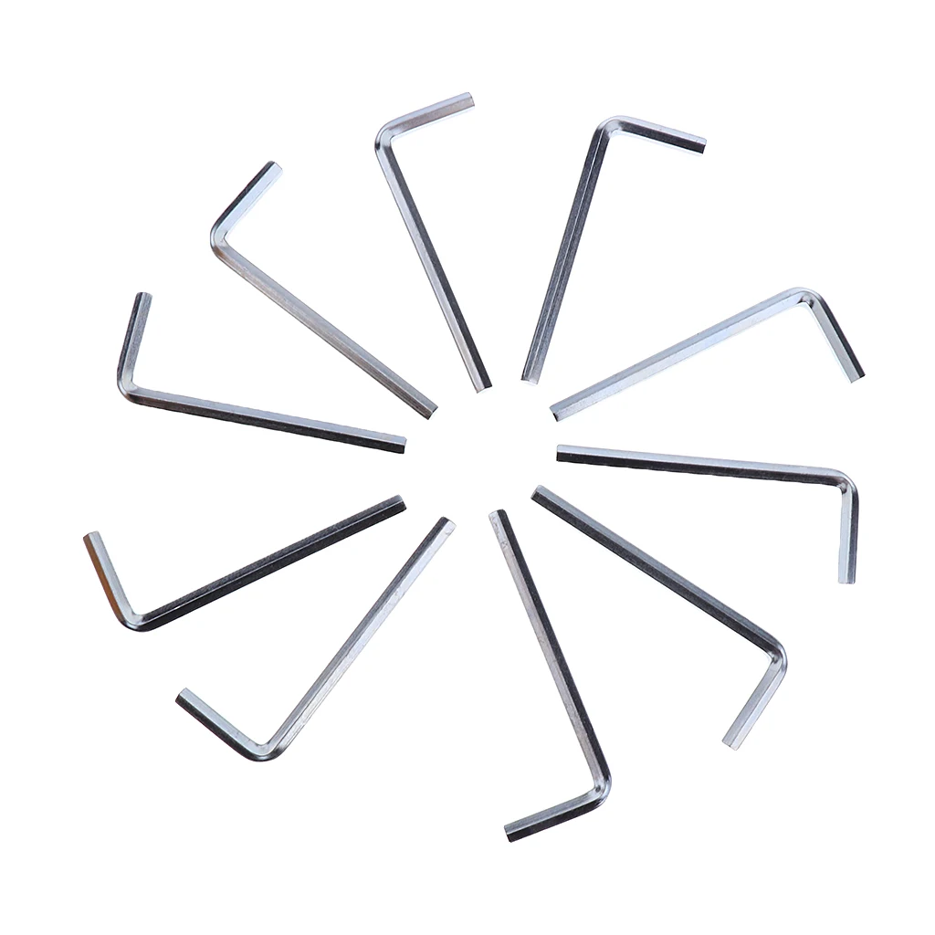 10 Pieces/Pack Functional 4mm Hexagonal Inline Roller Skate L Allen Wrench Hex Key Tool