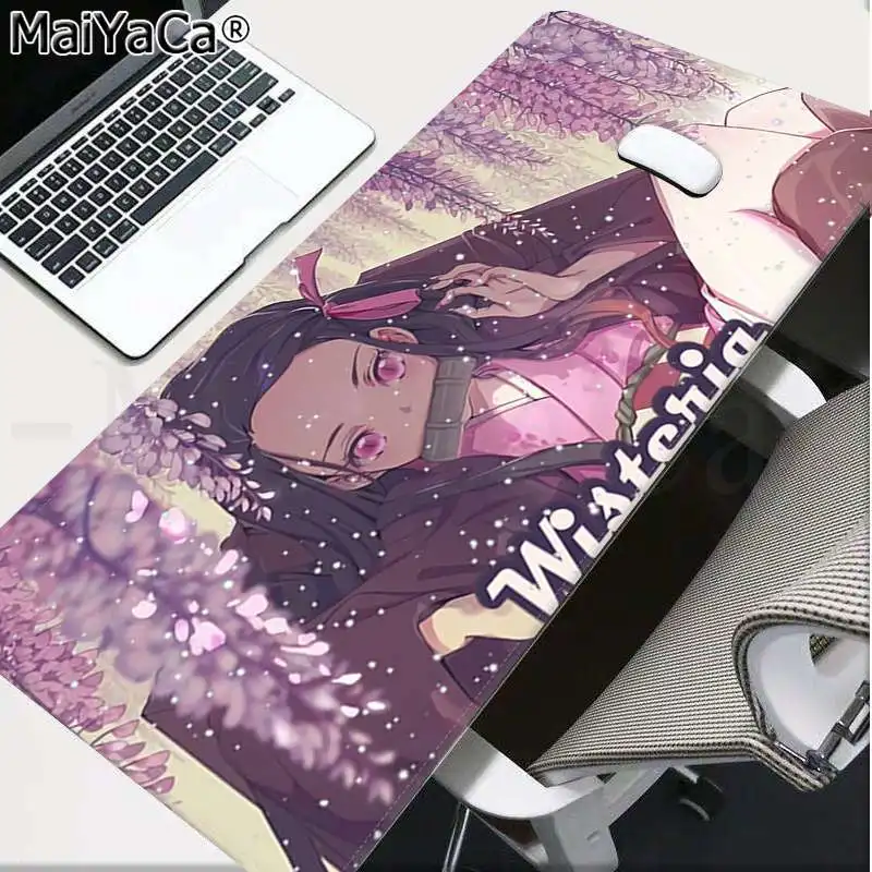 MaiYaCa мальчик подарок коврик Demon slayer Kamado Nezuko коврики для мыши Аниме Коврик для мыши и ноутбука большой коврик для мыши клавиатуры коврик