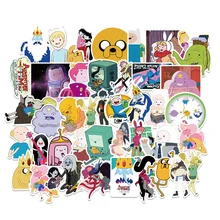 Lot de 10, 30 ou 50 autocollants étanches, imprimés de dessins animés, temps d'aventure, graffitis créatifs, pour Scooter, ordinateur portable, bagage, cadeau, vente en gros 