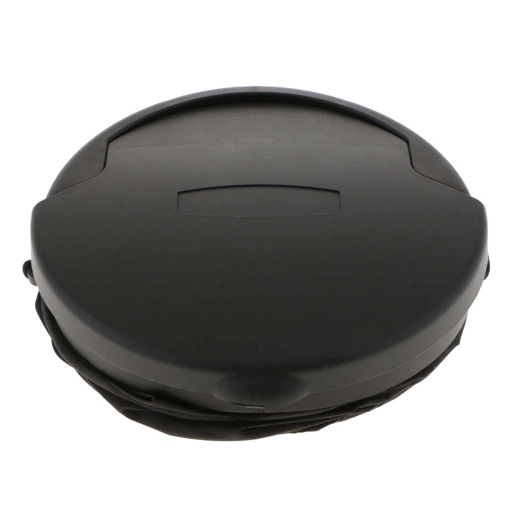 Plastic Folding Car Trash Can Car Garbage Bin Container Rubbish Bin Black With Flip Open Lid and Adjustable Hook