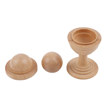 

1 Set Hot Sale Wooden Ball Vase Close Up Magical Tricks Easy To Do Children Kids Magical Toy Christmas Gift Height 10CM