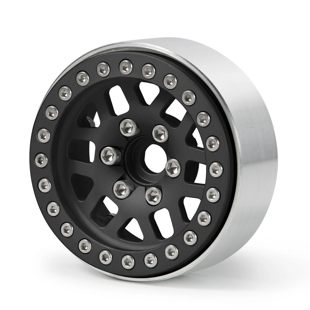

AXSPEED 1/4/5PCS 1.9 Inch Metal Alloy Beadlock Wheel Rims for SCX10 90022 90027 90046 90047 CC01 TRX4