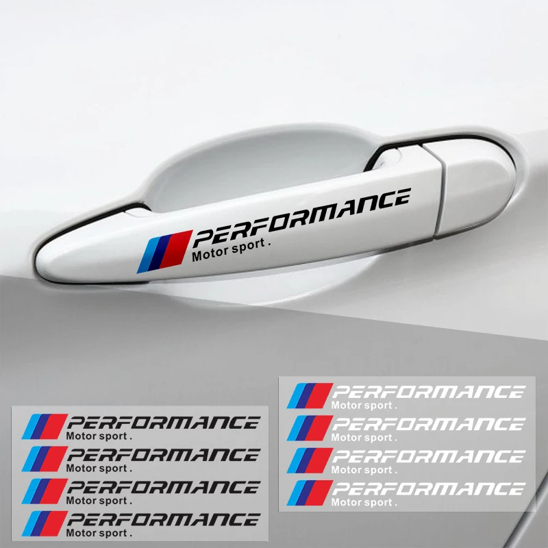 4 шт. наклейка на дверные ручки автомобиля значок для кузова bmw M X1 X3 X4 X5 X6 X7 e46 e90 f20 e60