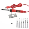 220V 80W  LCD Soldering iron kit adjustable temperature solder welding tools Ceramic heater with soldering tips Desoldering Pump ► Photo 3/6