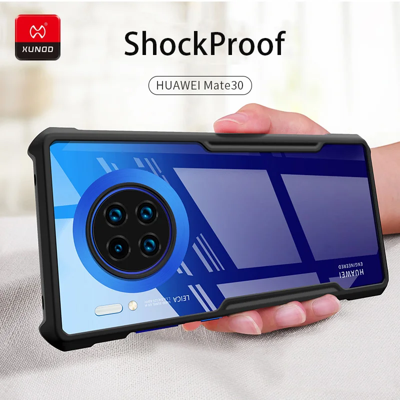 For Huawei Mate30 Por Phone Case with airbags 360 Shockproof Cover Silicone Luxury Transparent Protective | Мобильные телефоны и