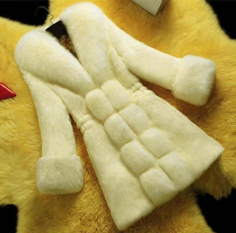 Fashion Imitation Rabbit Fur Women Coat M-4XL Size Female Jacket - Цвет: 4