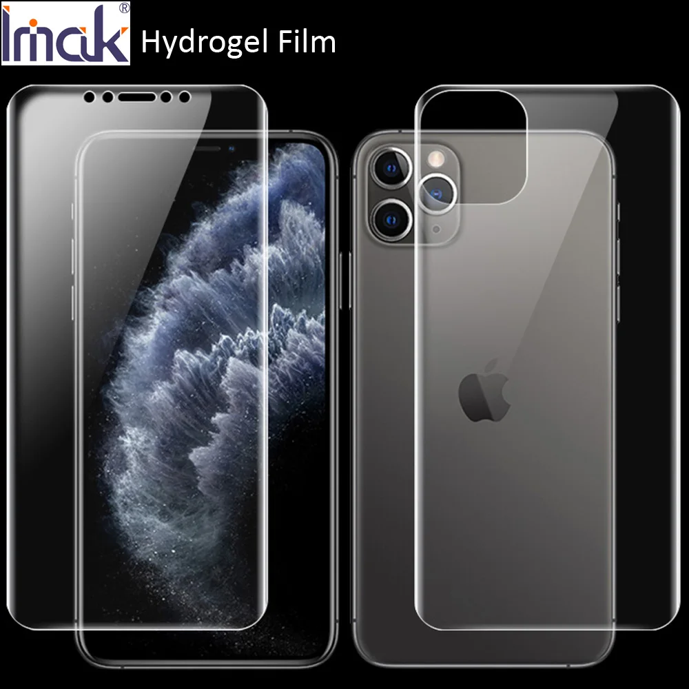 Imak Гидрогелевая пленка для iPhone 11 Pro Max задняя Передняя Задняя Защитная Прозрачная Олеофобная пленка