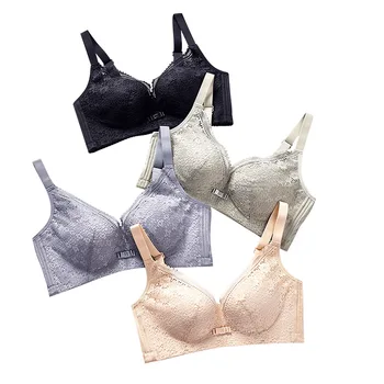 

Dark Perfume Spring And Summer New Sexy Lace Gathered Small Chest Ladies Underwear Without Steel Ring Beautiful Comfortable