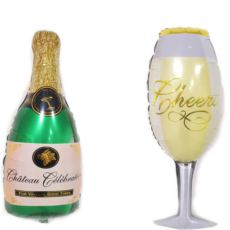 Cheers Bottle Светодиодный дикий один ребенок праздничные украшения: воздушные шары Набор Надувной маленький первый день рождения идеальный воздушный шар Декор комплект для новорожденных тема Вечерние - Цвет: Cheers Bottle