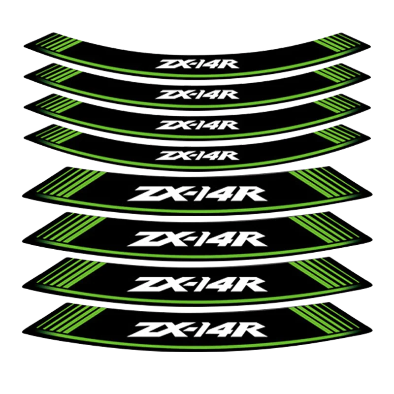 Креативный мотоцикл 8X толстые колеса шины полосатые наклейки для KAWASAKI ZX 14R zx14r