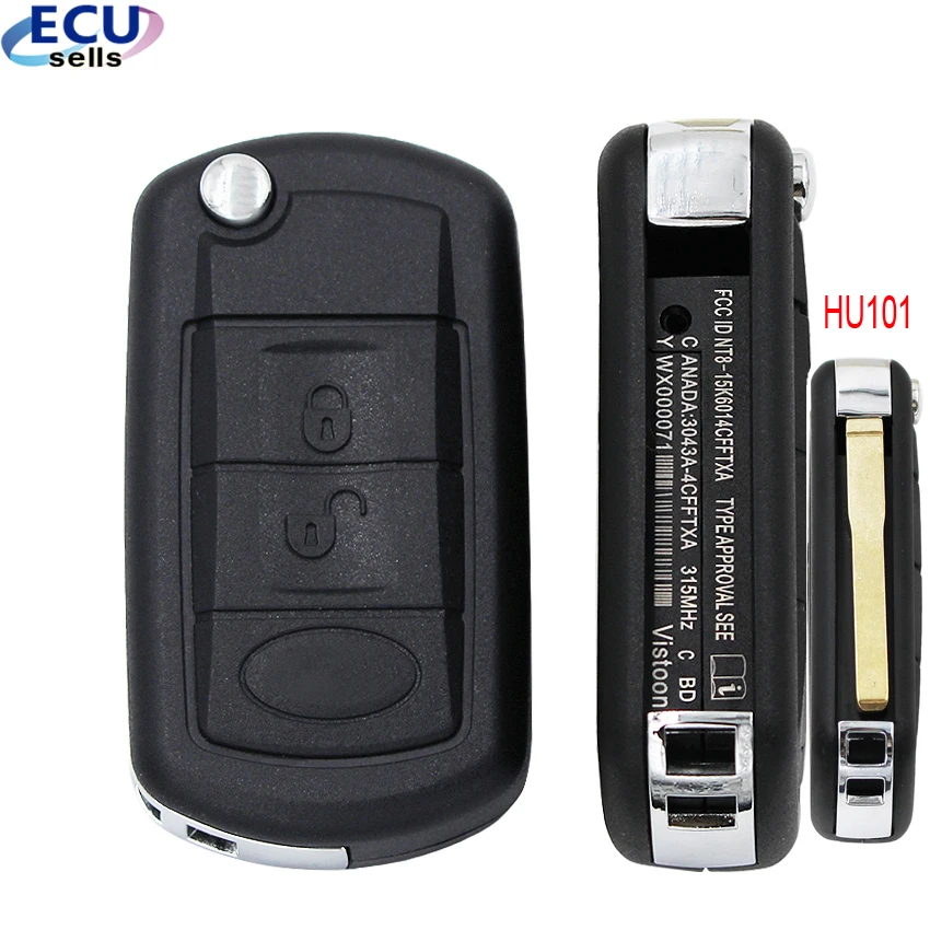 3 BTN Folding Key Case for LAND ROVER Range Rover Sport LR3 Discovery Flip Fob HU101With Logo | Автомобили и мотоциклы