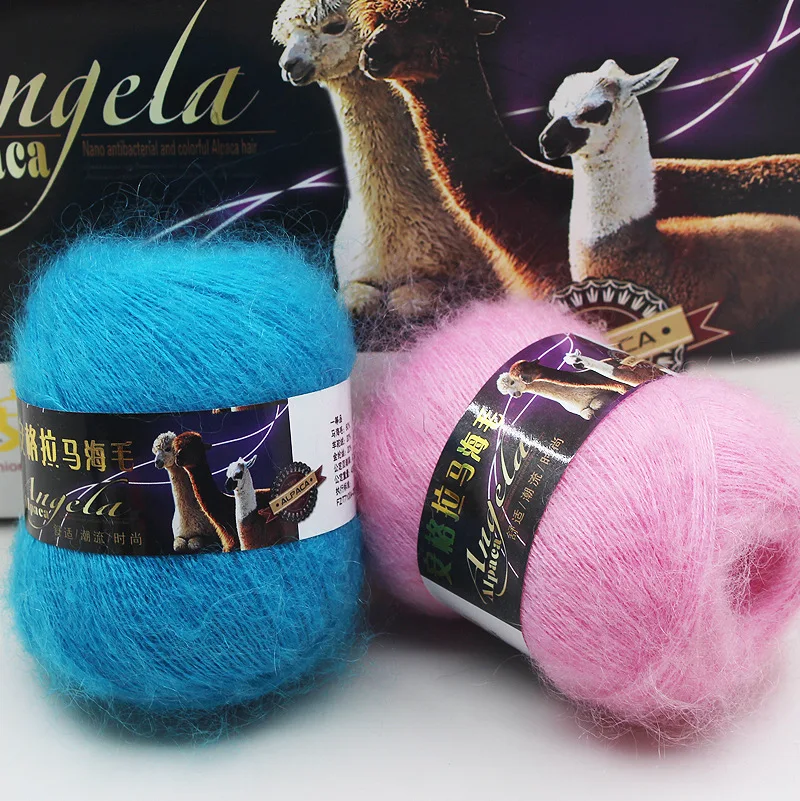 10balls*50g/ball=500g Plush Alpaca Mohair Wool Yarn for Knitting Sweater  Scarf Puffy Soft Warm Lanas Chunky Yarns Free Shipping - AliExpress