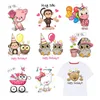 Animal Iron on Transfers Patches Clothing DIY Thermo Stickers Cute Owl Monkey Heat Transfers Patch for Child Clothes Decor F ► Photo 1/6